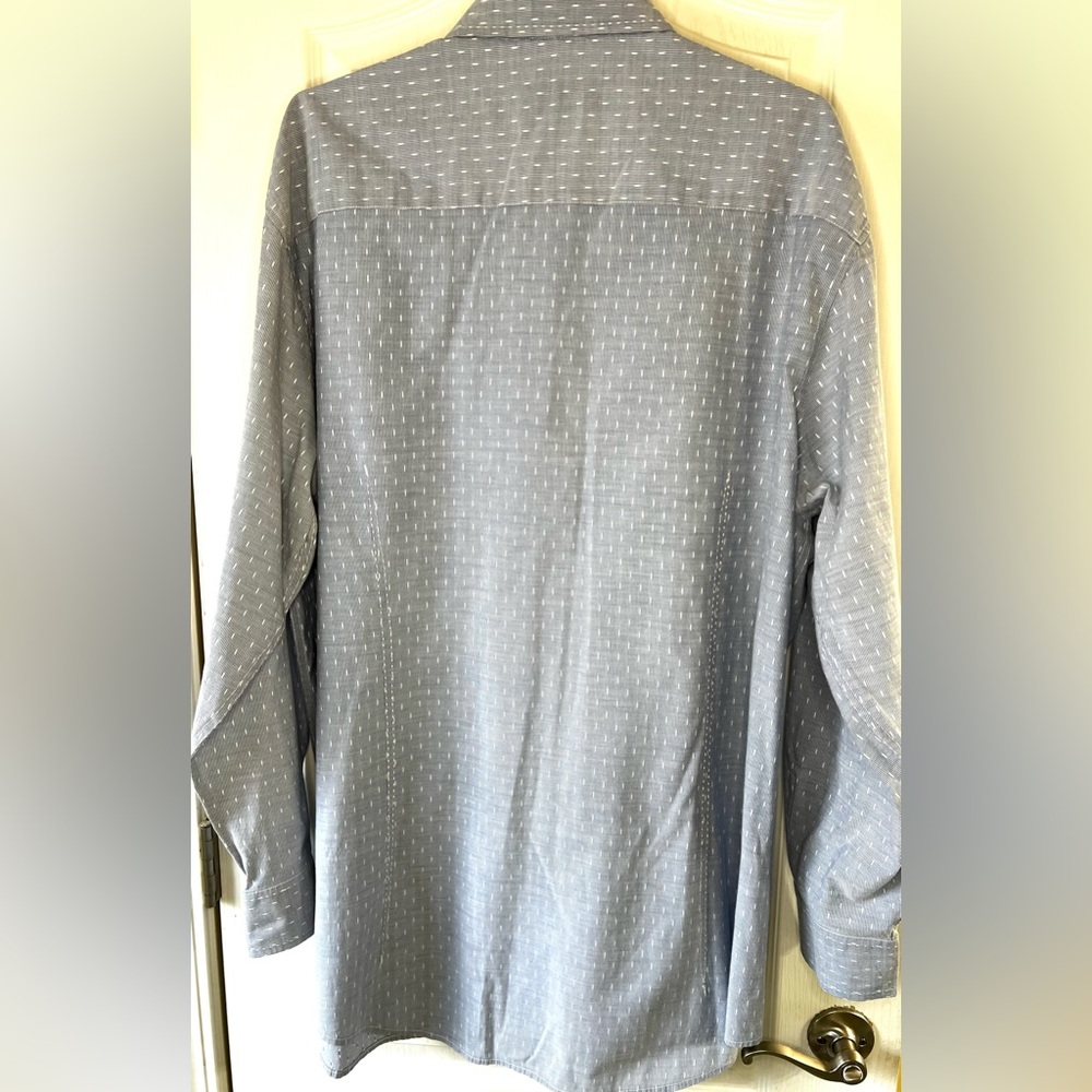 Blue Pronto Uomo 2XLT Embroidered Shirt - Picture 5 of 6